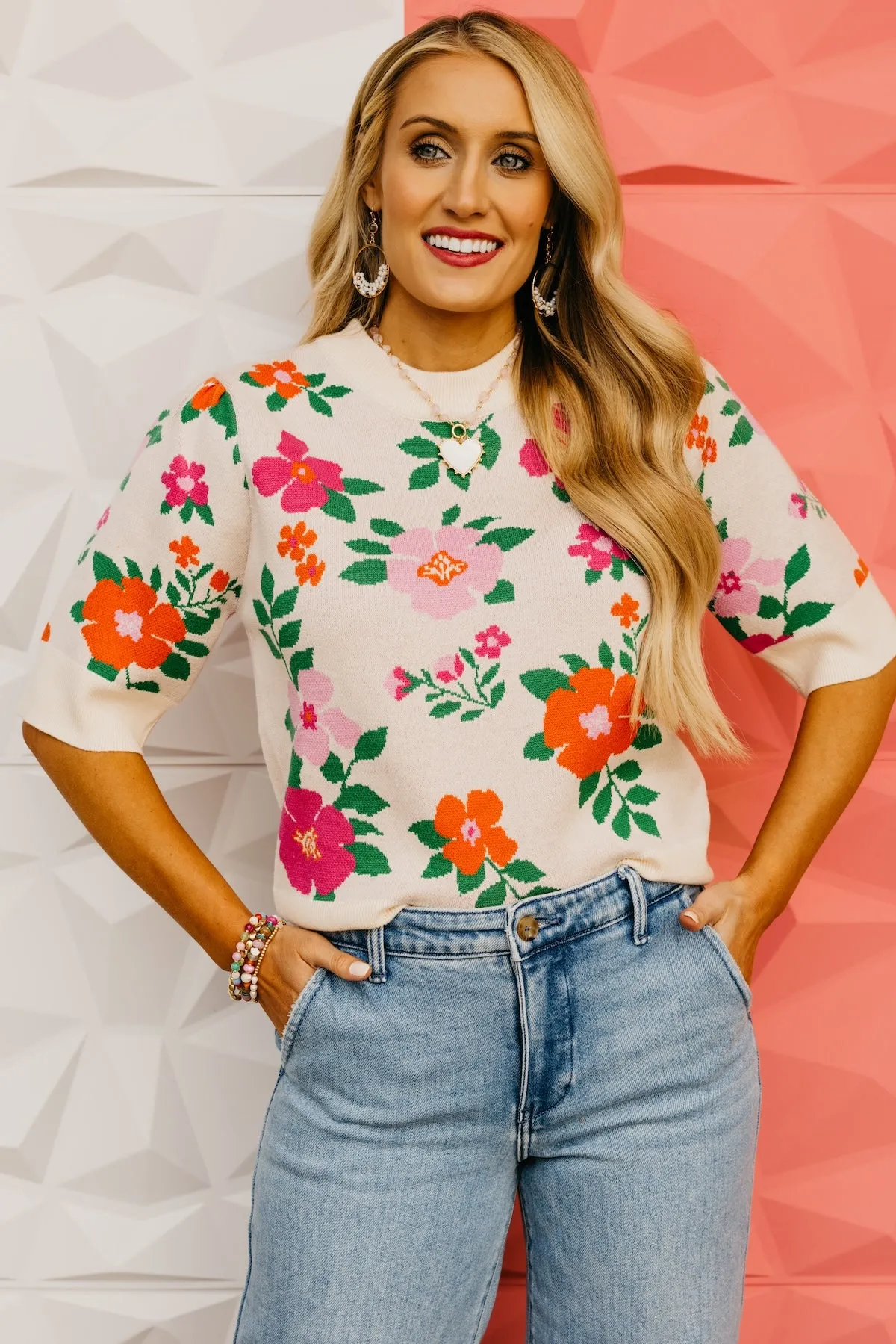 The Amir Floral Sweater Top