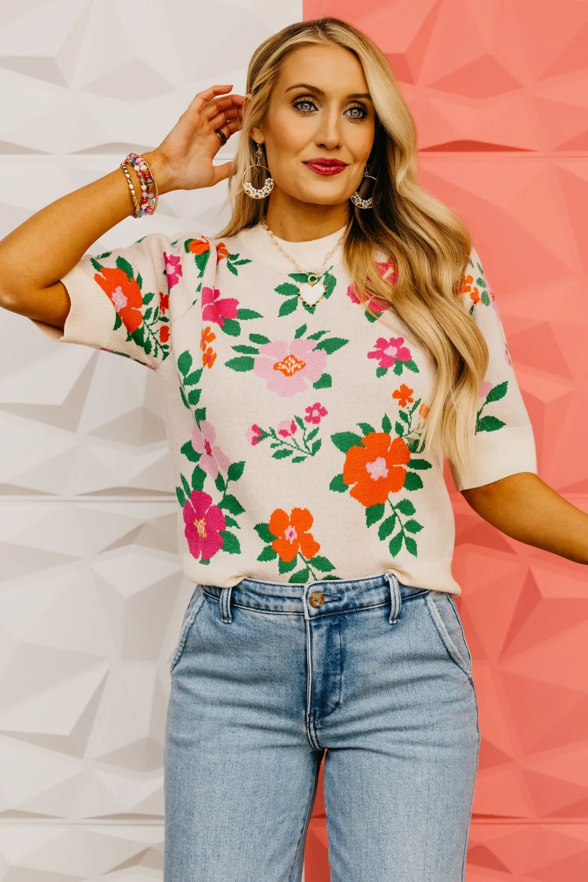 The Amir Floral Sweater Top