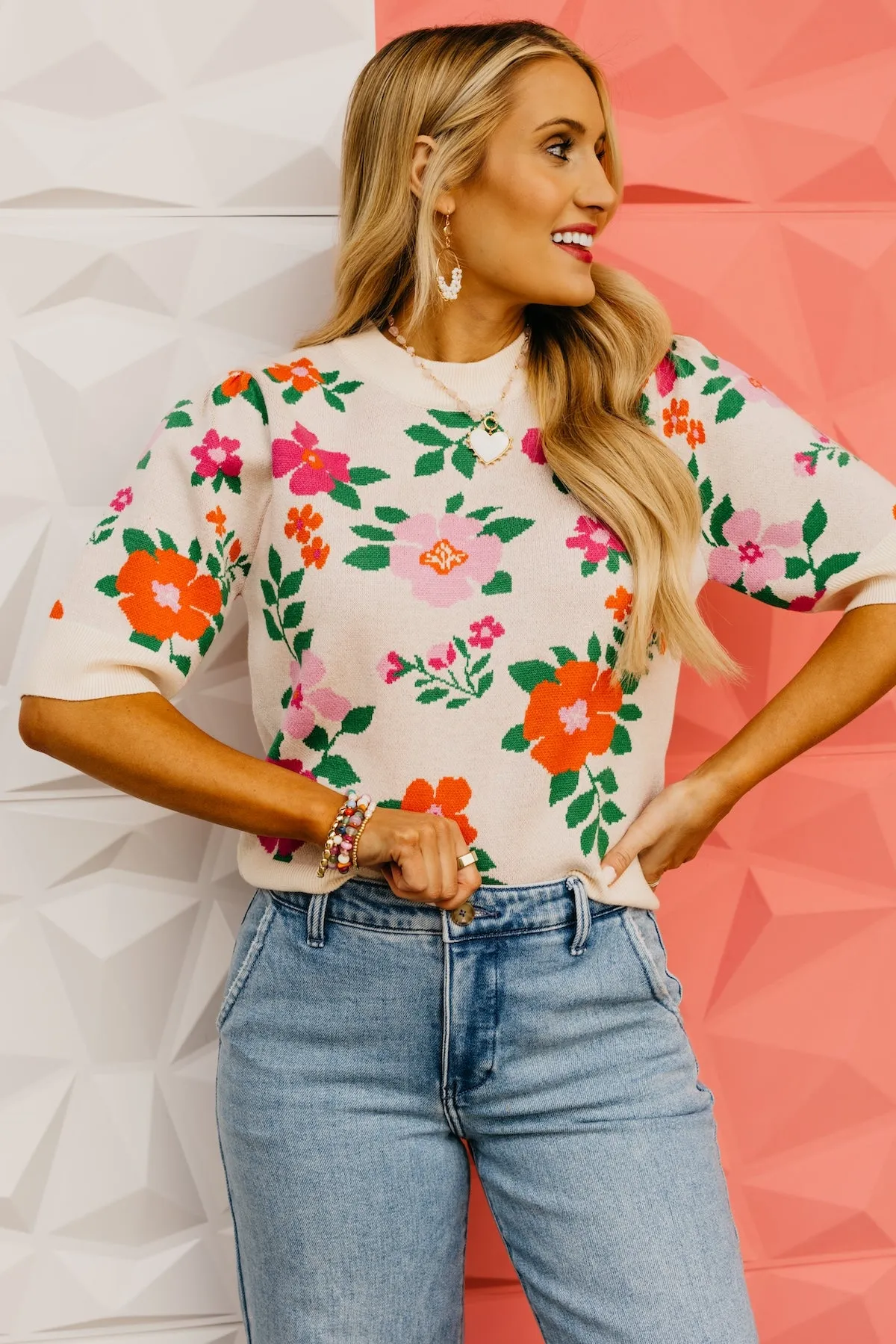 The Amir Floral Sweater Top