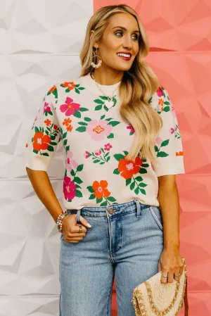 The Amir Floral Sweater Top