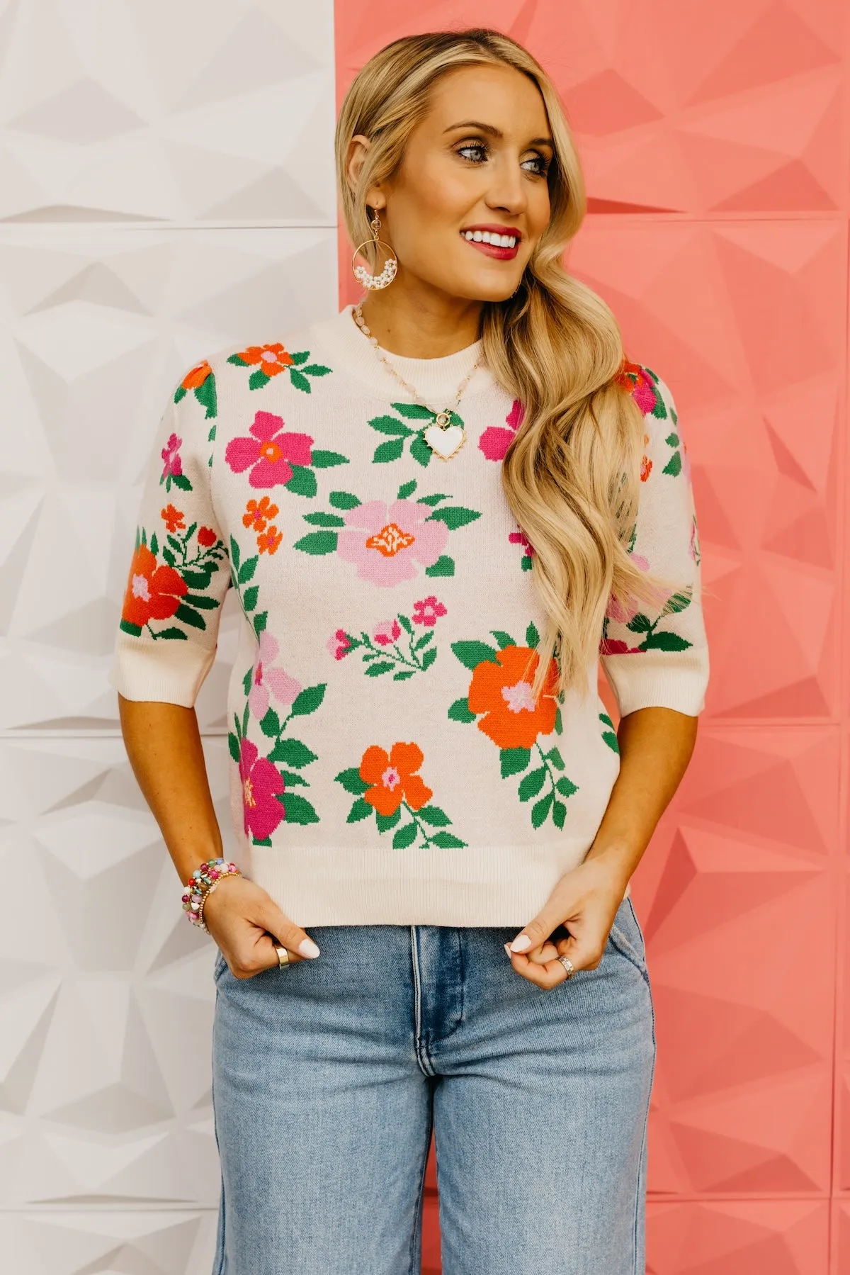 The Amir Floral Sweater Top