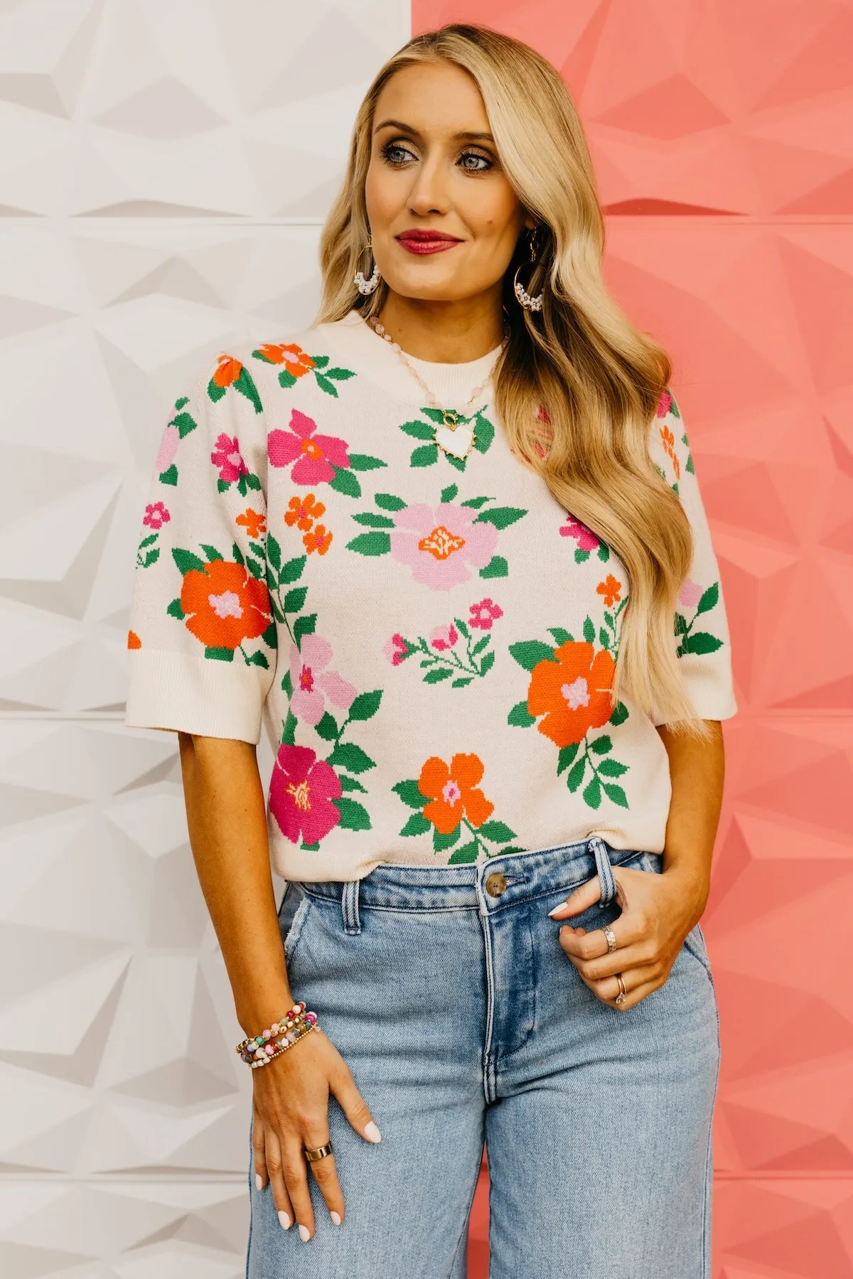 The Amir Floral Sweater Top