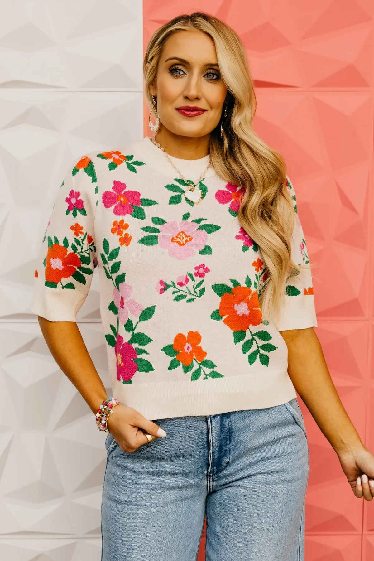 The Amir Floral Sweater Top
