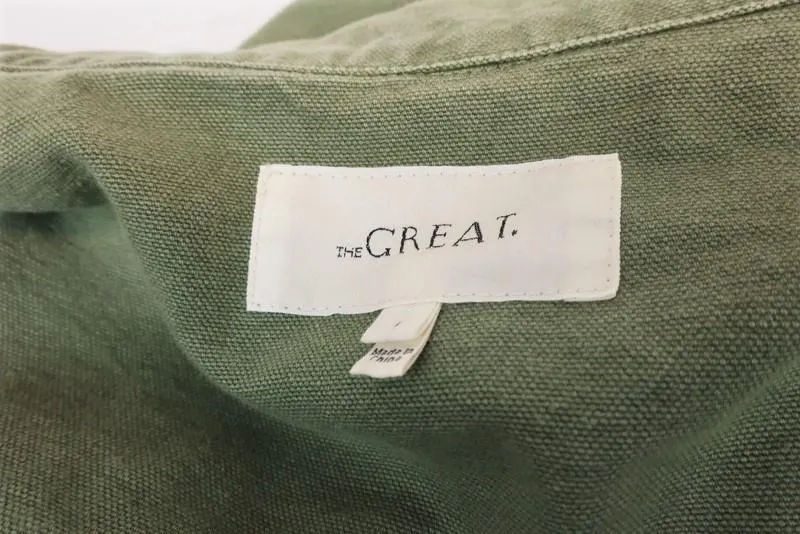 The Great Sergeant Embroidered Jacket Army Green Canvas Size 1 Utility Jacket