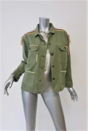 The Great Sergeant Embroidered Jacket Army Green Canvas Size 1 Utility Jacket