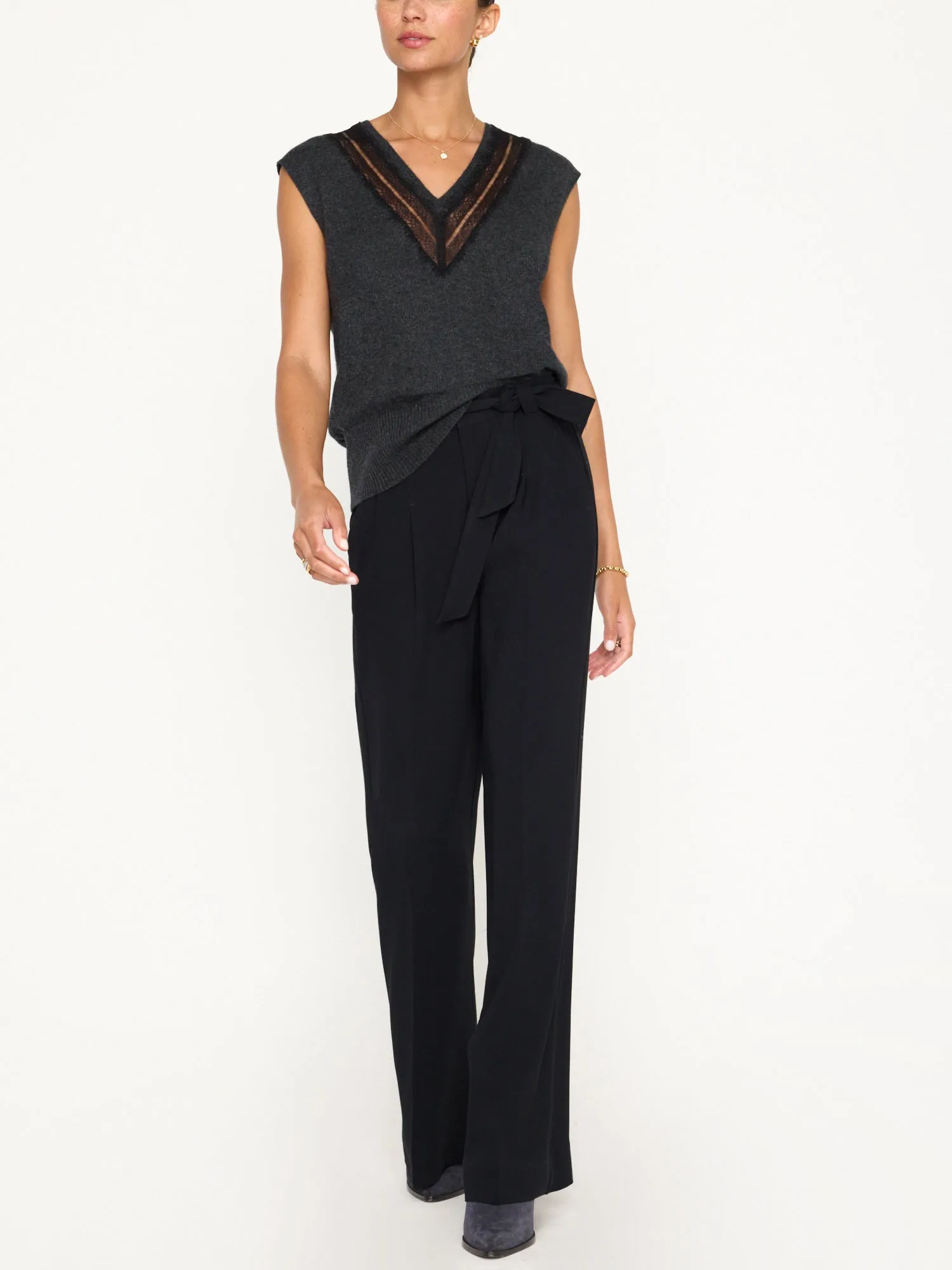 The Isla Lace V Neck Vest