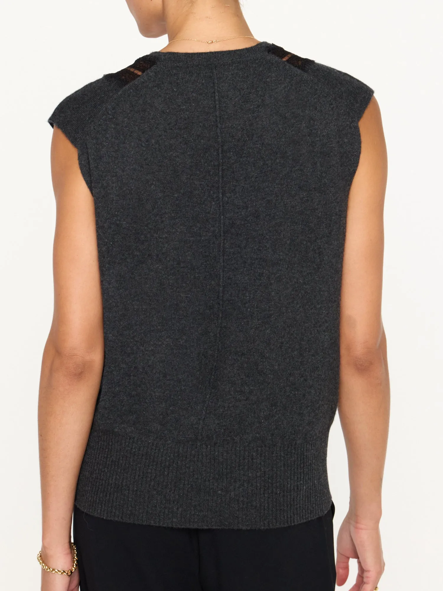 The Isla Lace V Neck Vest