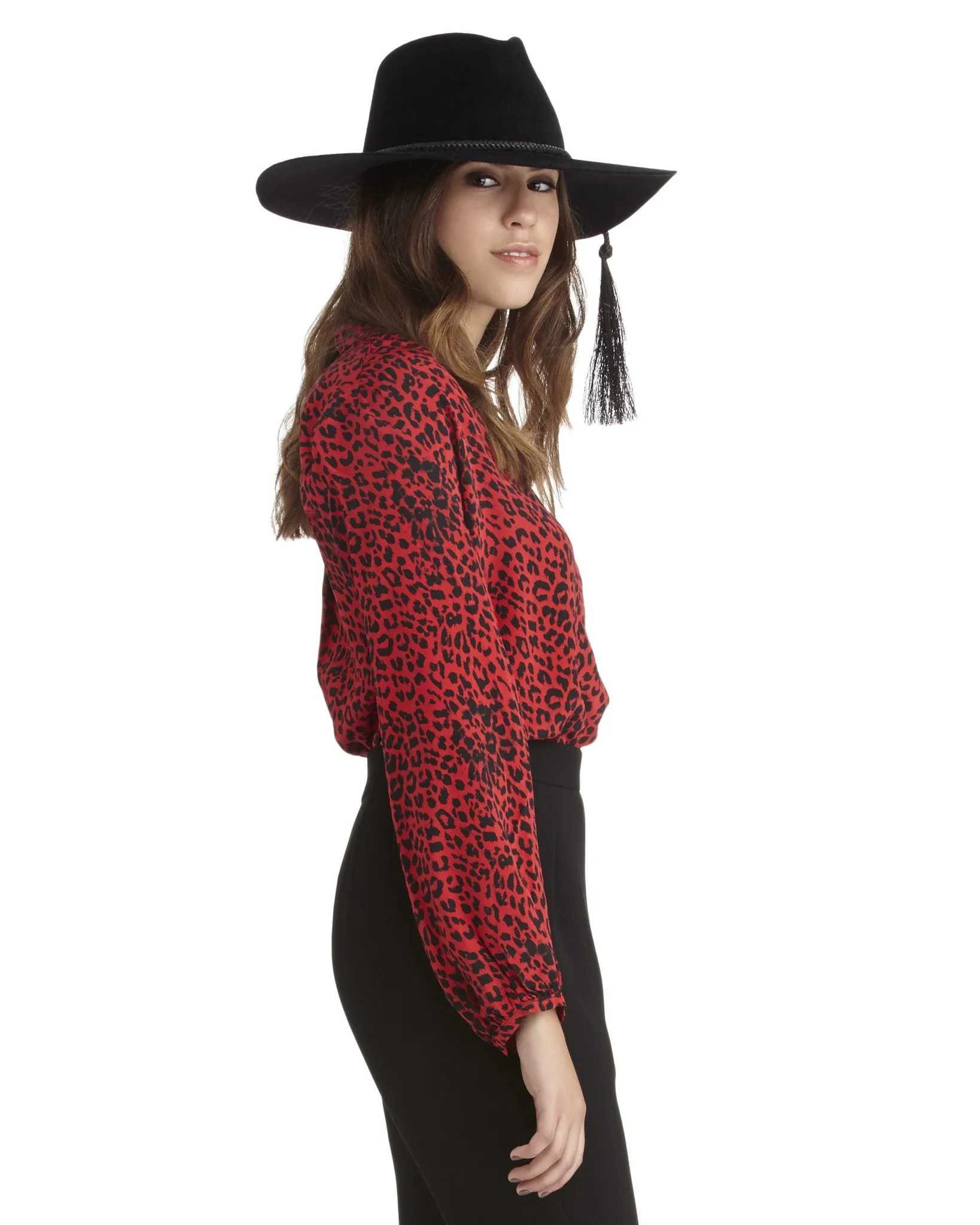 The Podolls | Leopard Print Silk Blouse