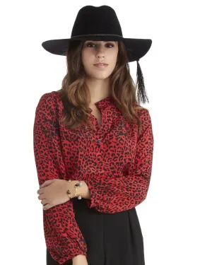 The Podolls | Leopard Print Silk Blouse