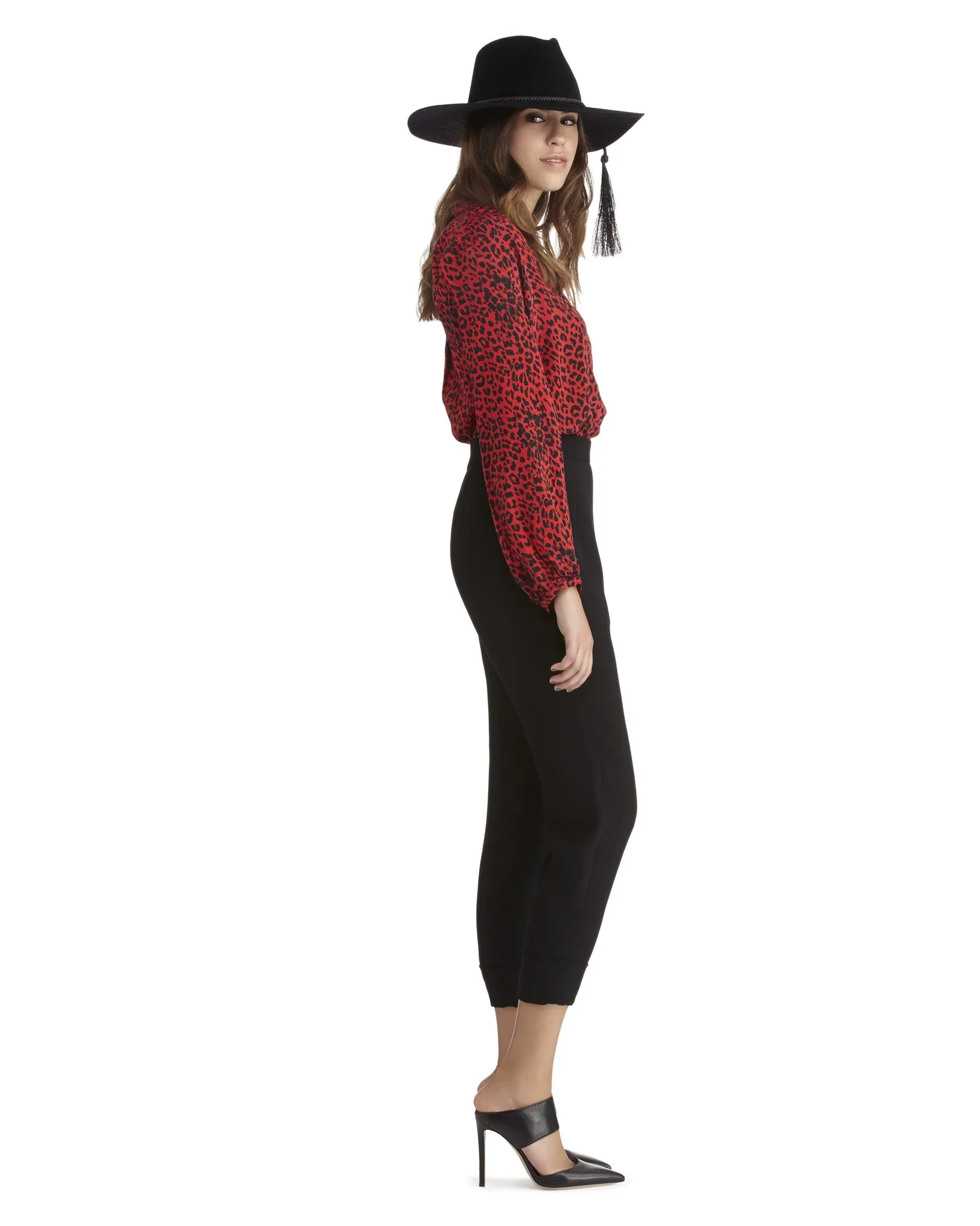The Podolls | Leopard Print Silk Blouse