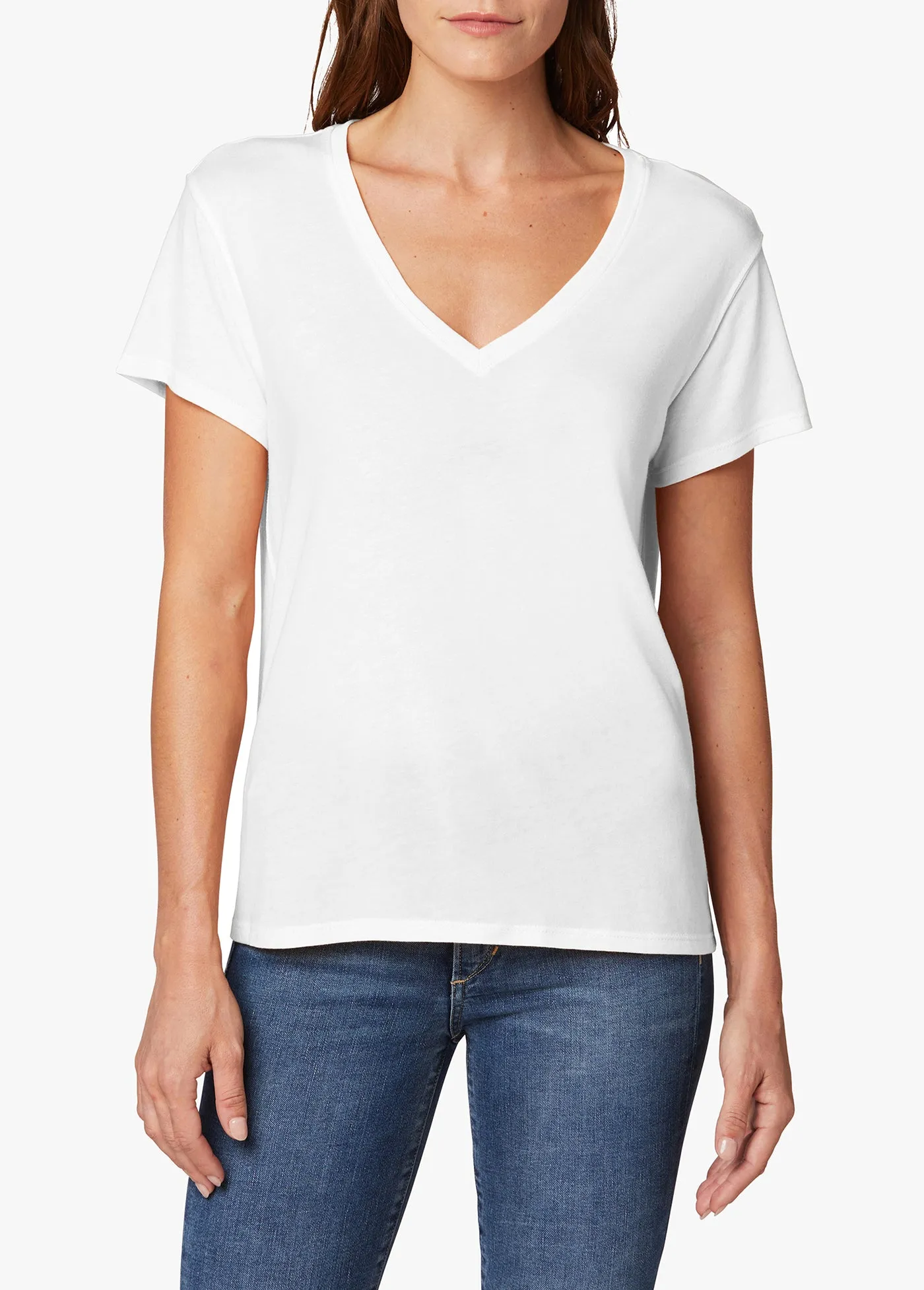 THE RAINE DEEP V-NECK TEE