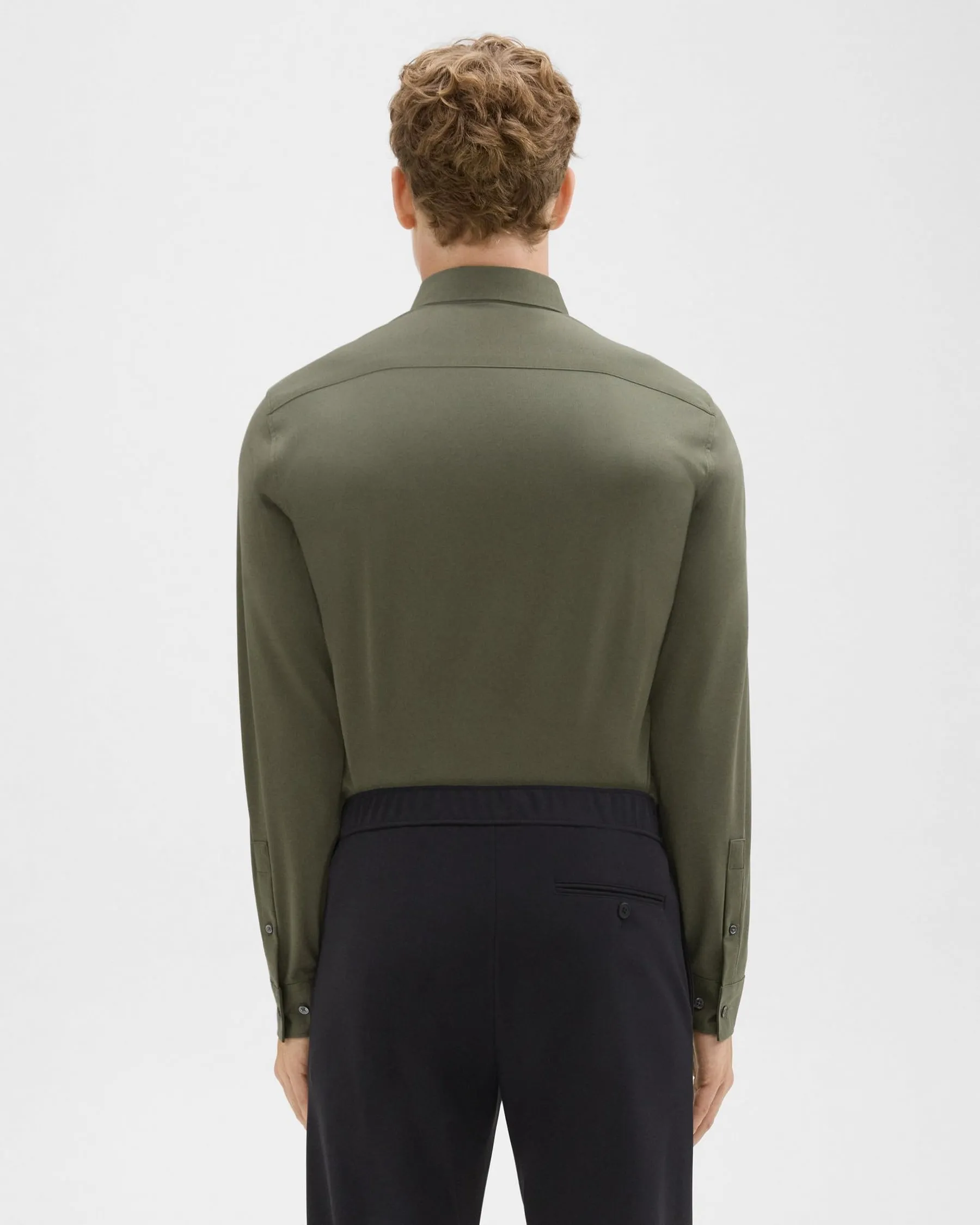Theory Sylvain Shirt in Structure Knit - Uniform