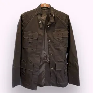 🇪🇸Theory utility jacket black pockets snaps cotton XS