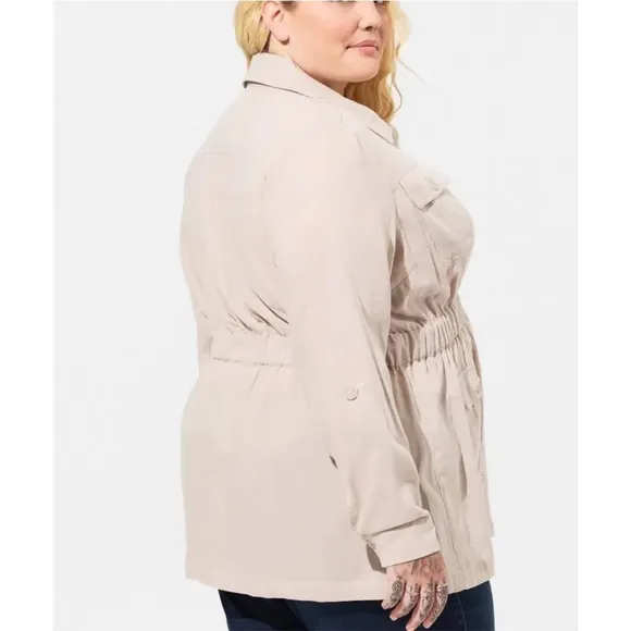 Torrid Gray Utility Anorak Shacket Jacket Size 1X