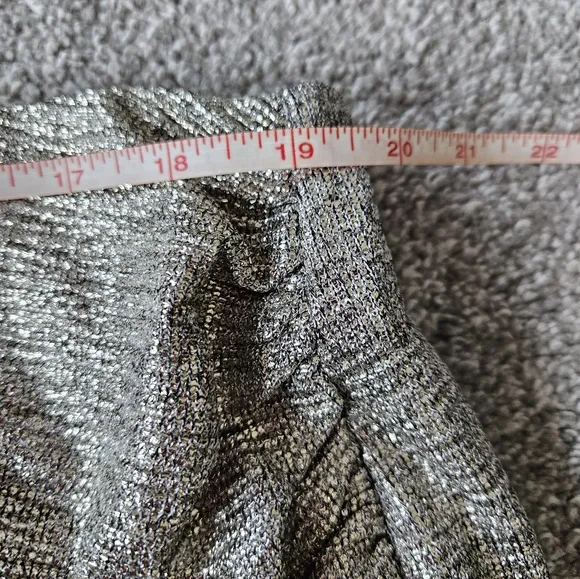 Torrid plus foil knit tulip hem mini skirt, 2XL, silver