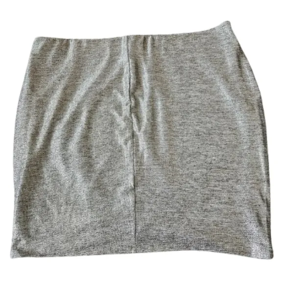 Torrid plus foil knit tulip hem mini skirt, 3XL, silver