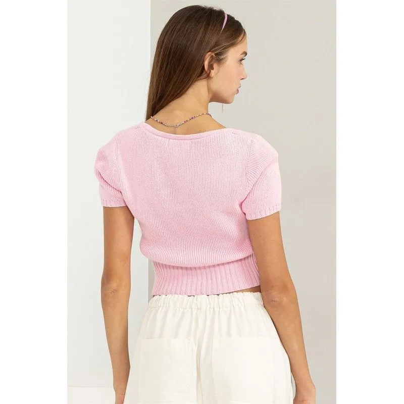 Trendiest Babe Short Sleeve Sweater Top