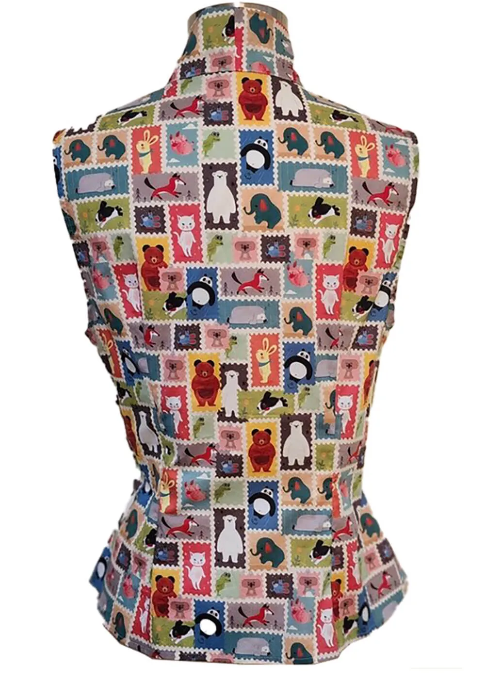 Tulip B Animal Stamps 50's Top Multi Coloured