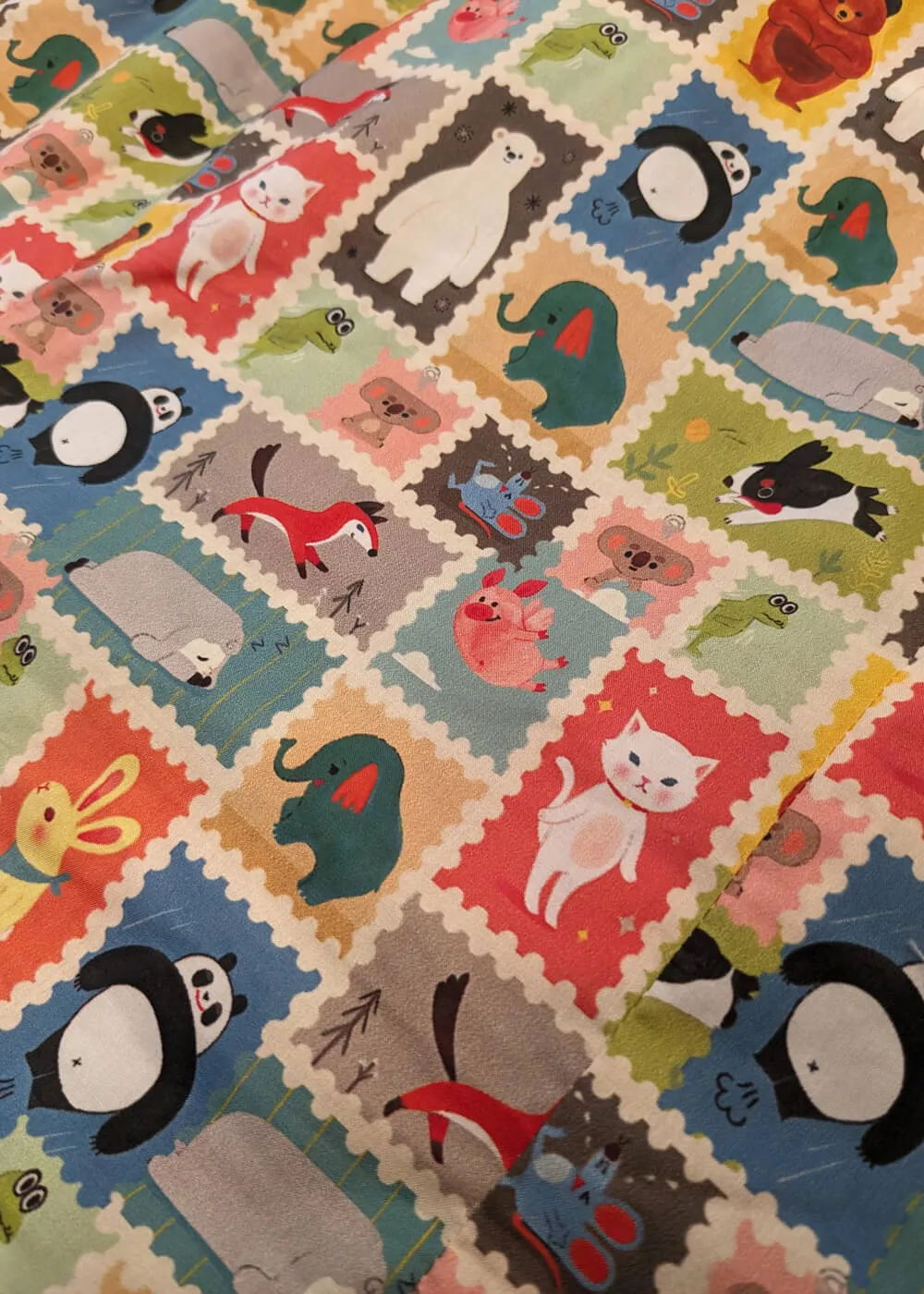 Tulip B Animal Stamps 50's Top Multi Coloured