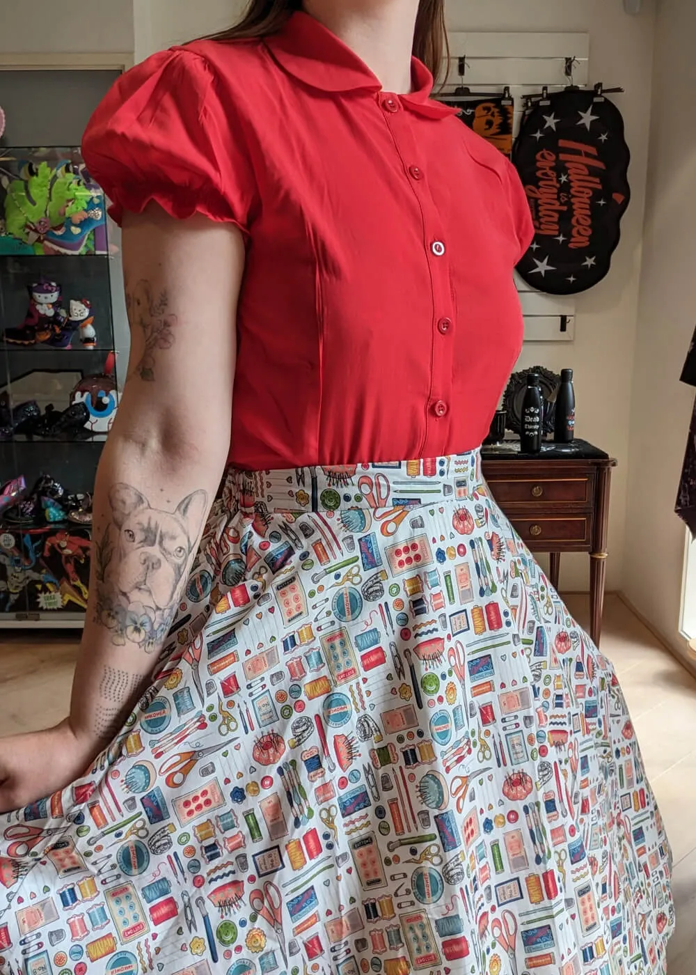Tulip B Sewing Set 50's Swing Skirt White