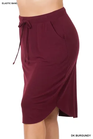 Tulip Hem Skirt with Side Pockets