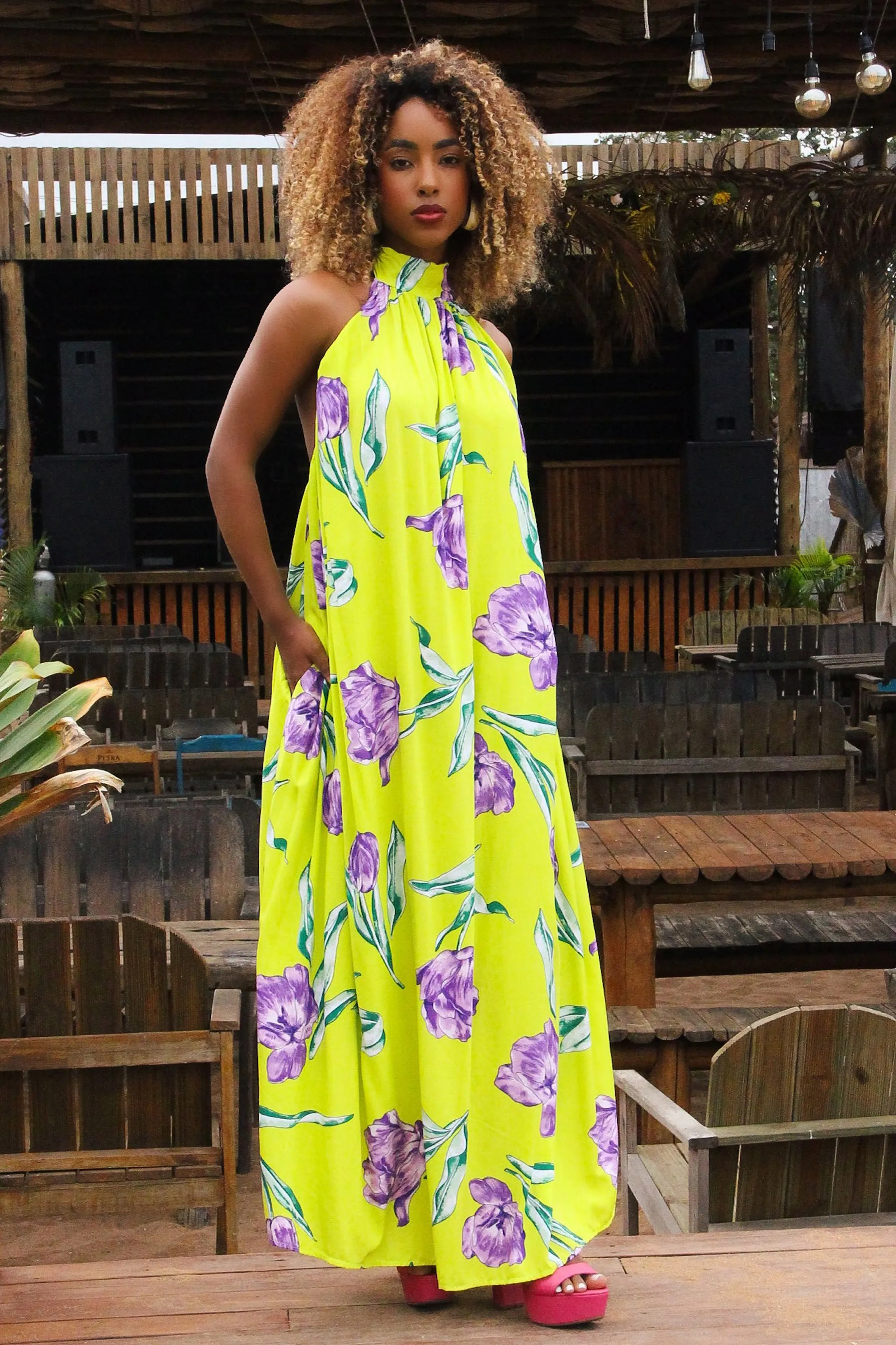 Tulip Turtle Neck Gypsy Dress