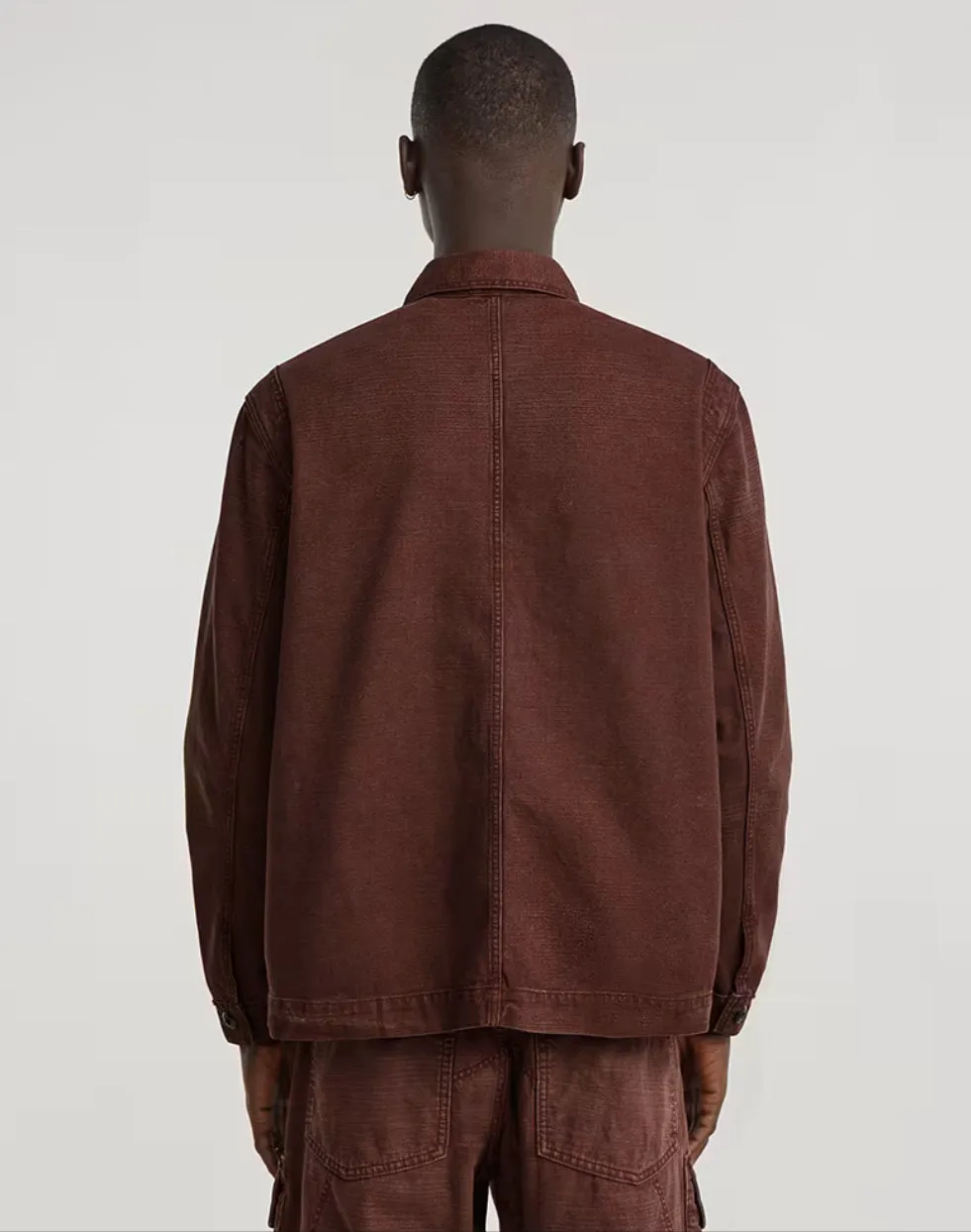 UTILITY OVERSHIRT faded autumn leaves garment dye