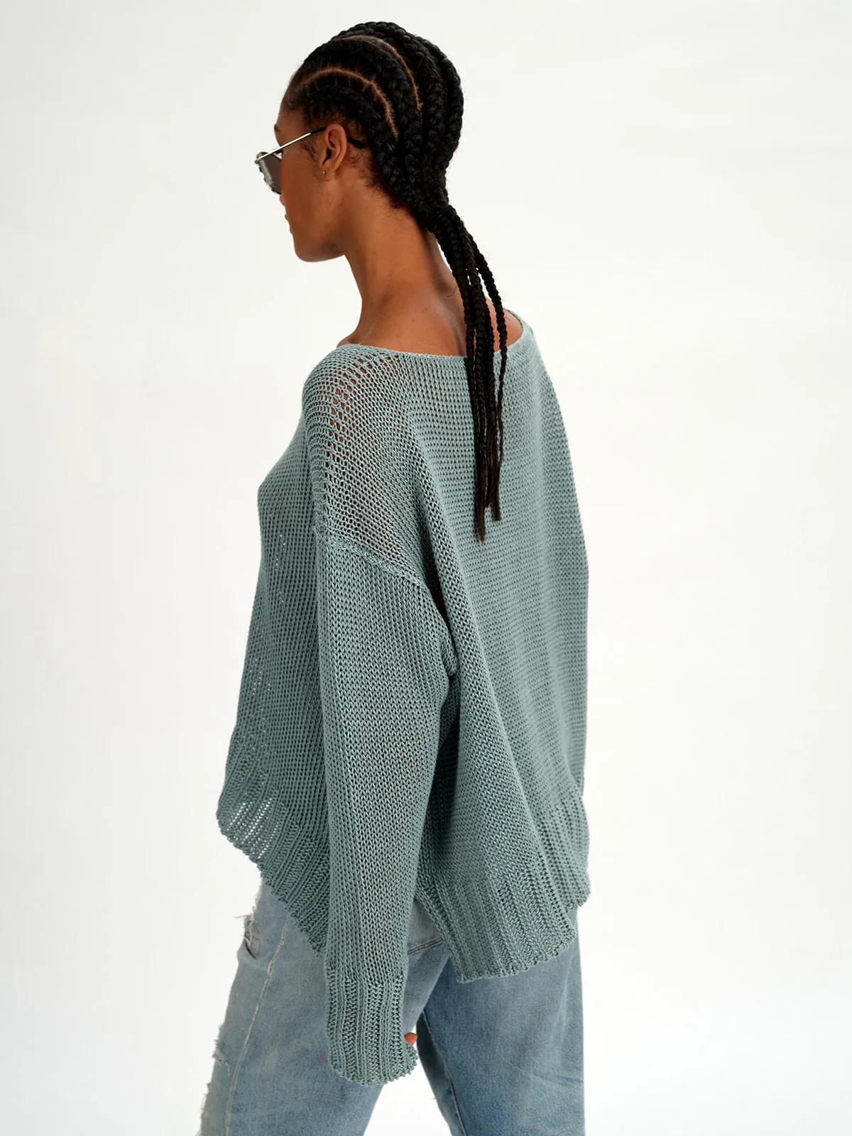 V Neck Box Sweater