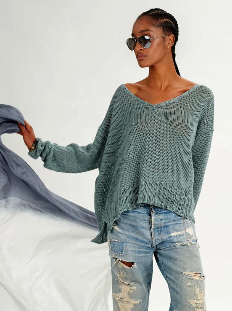 V Neck Box Sweater