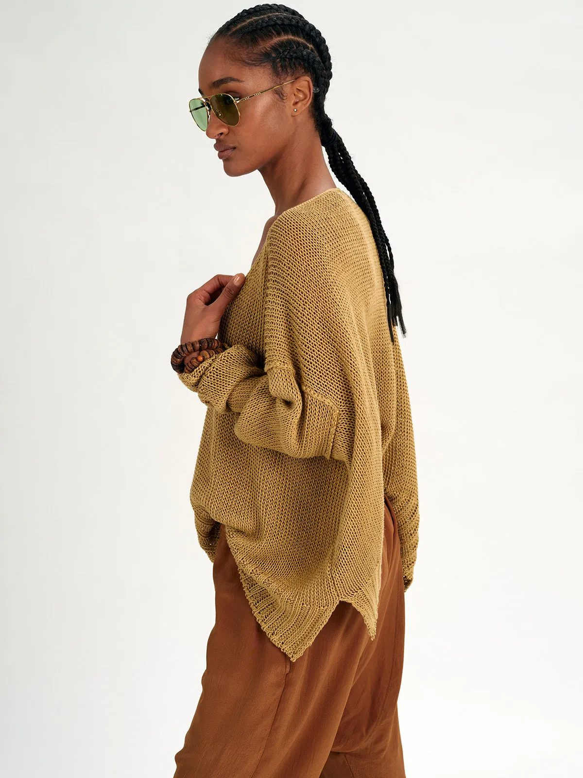 V Neck Box Sweater