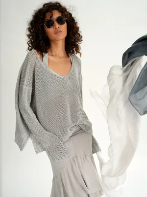 V Neck Box Sweater