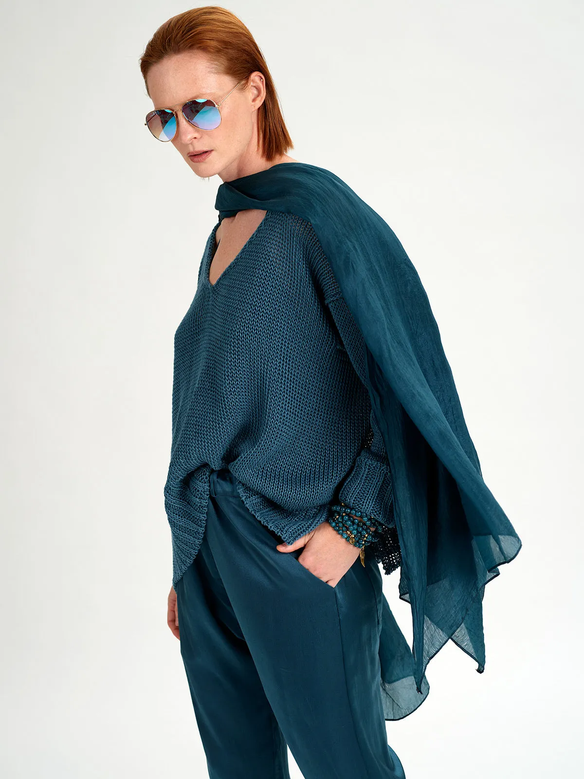 V Neck Box Sweater