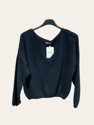 V-Neck Crop Top Sweater