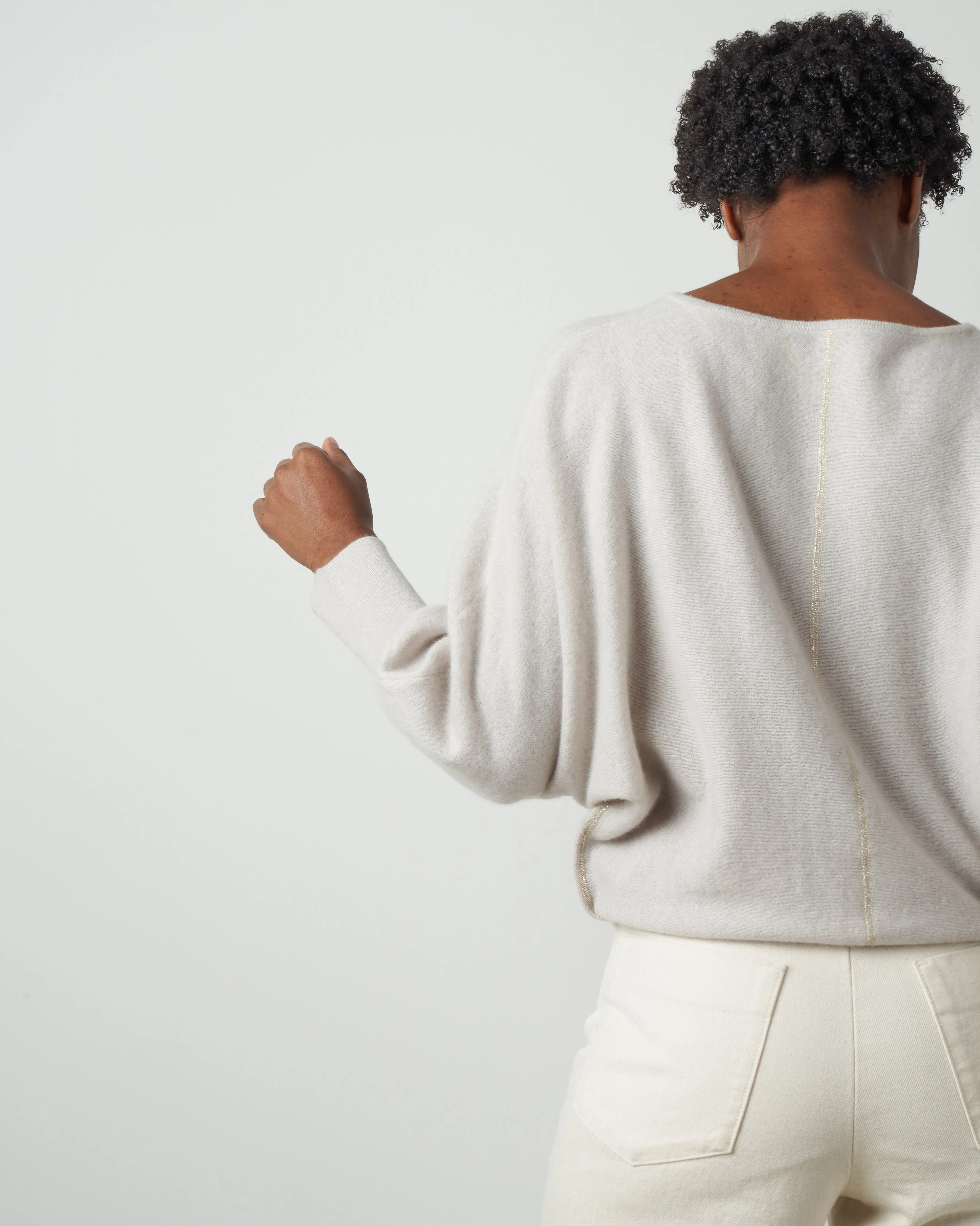 v-neck dolman - fog