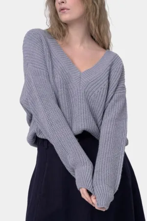 V Neck Knitted Sweater