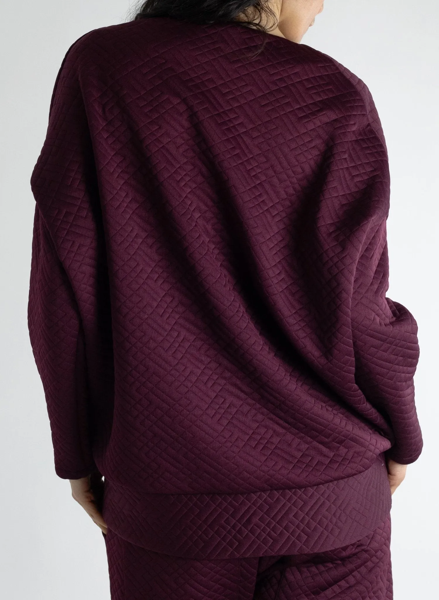 V-Neck Sombra Sweater - Burgundy