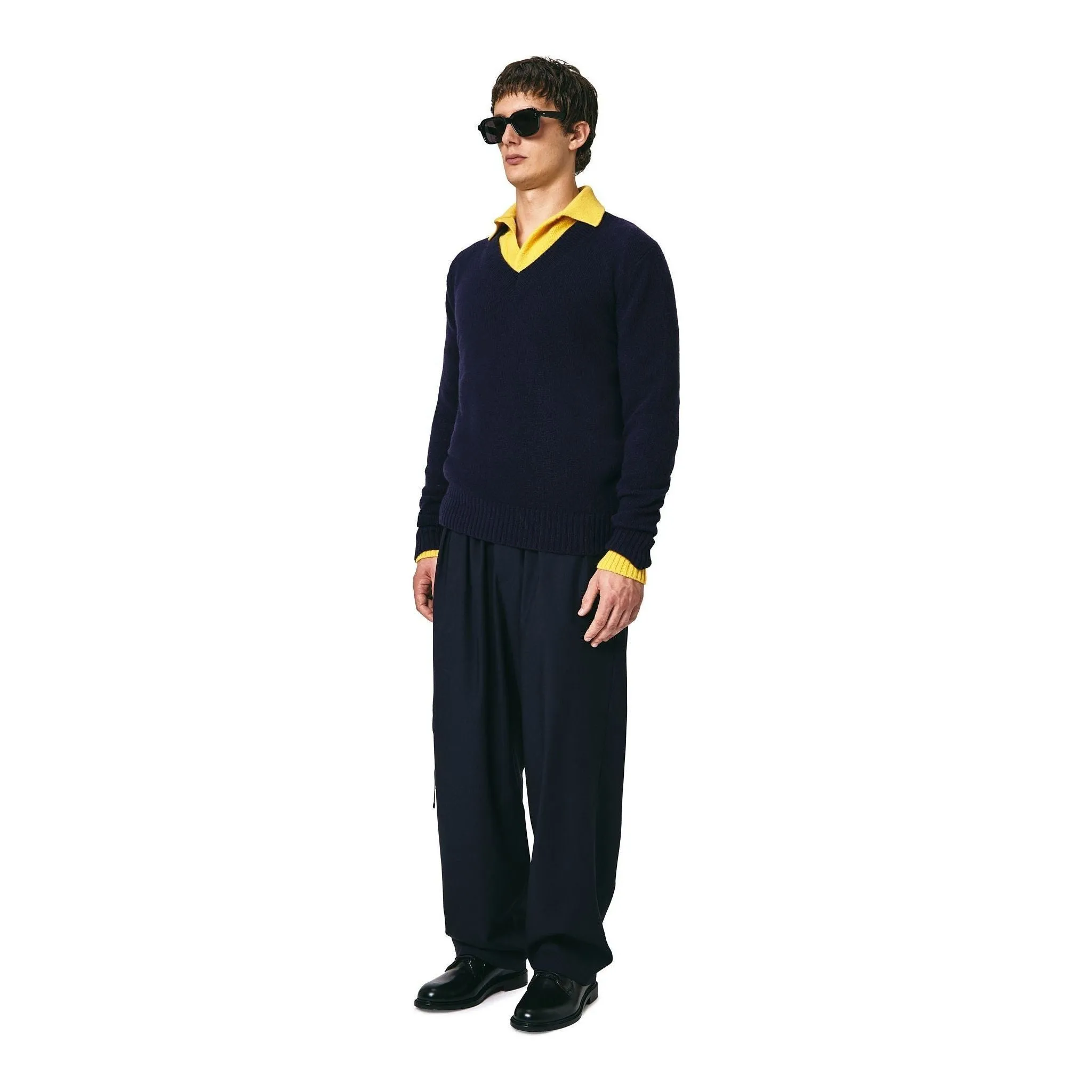 V Neck Sweater, Blu