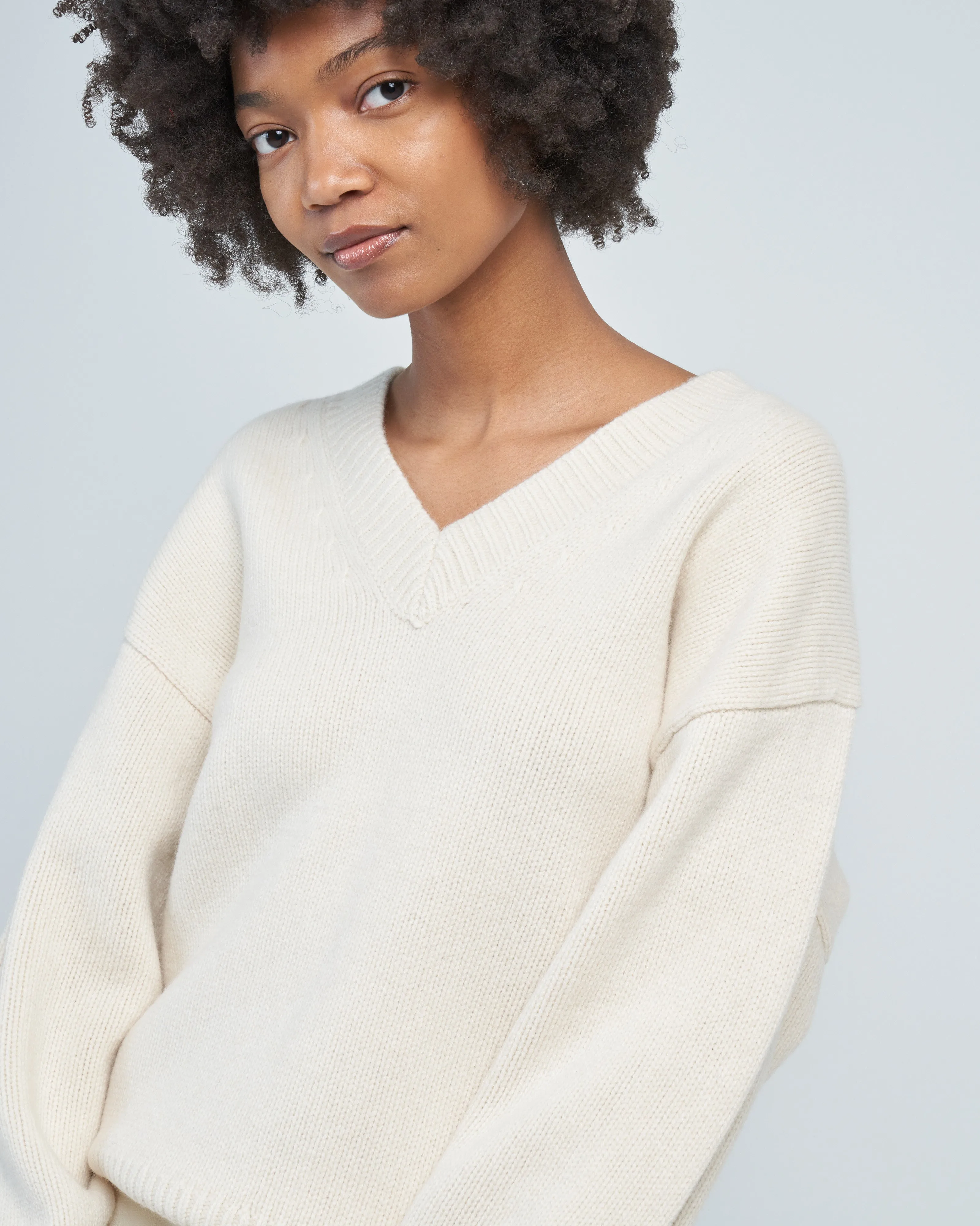 v-neck wool cashmere knit