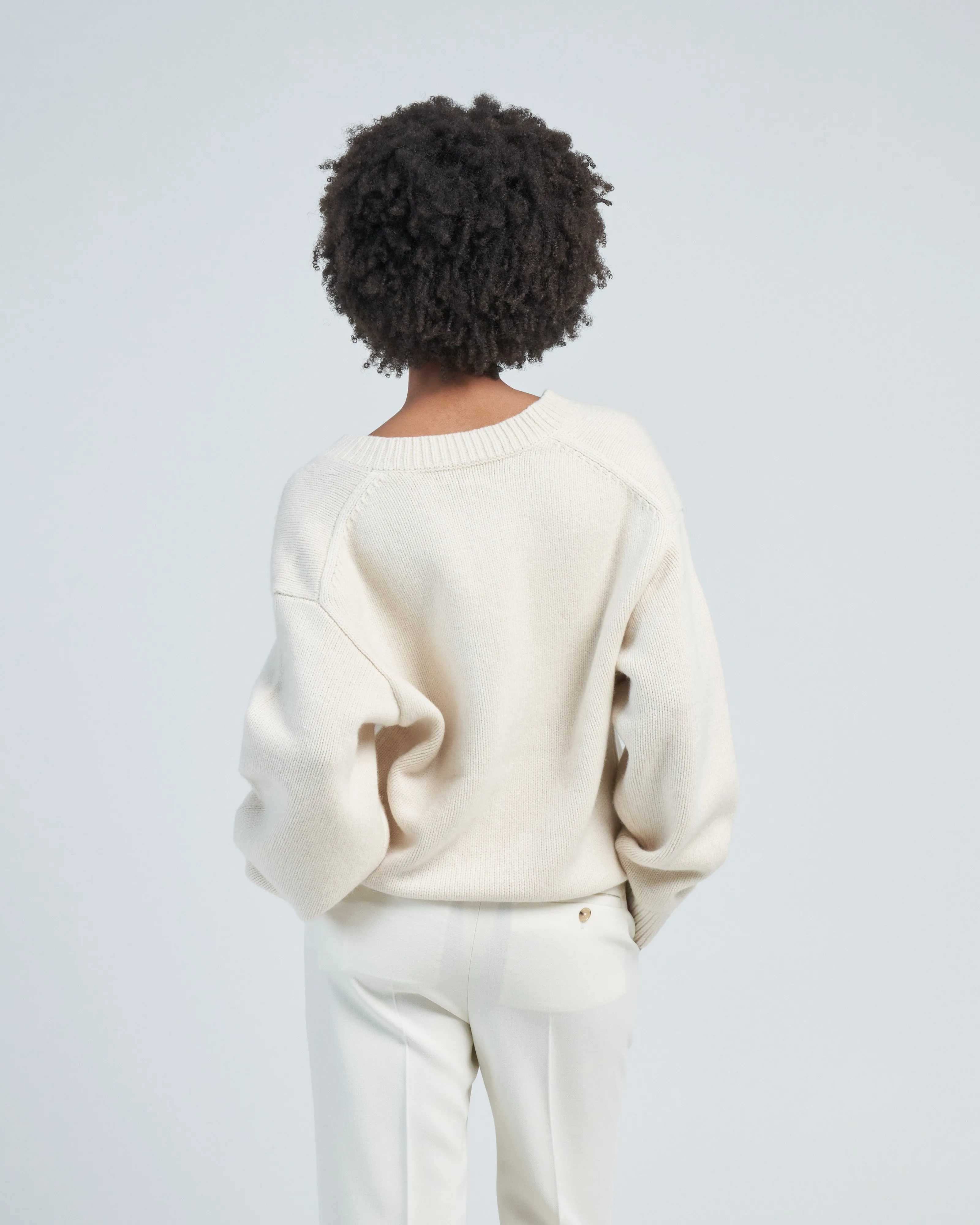 v-neck wool cashmere knit