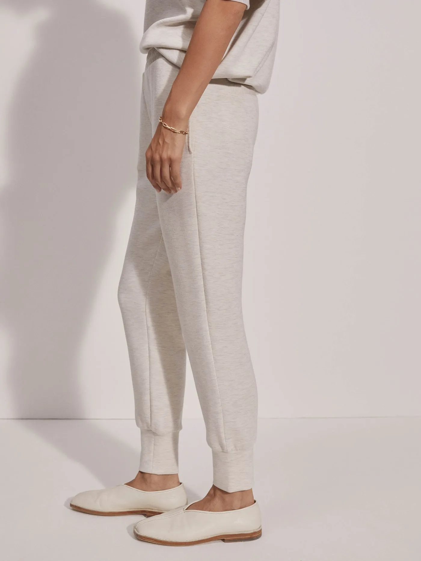 Varley | The Slim Cuff Pant 25" {Ivory Marl}