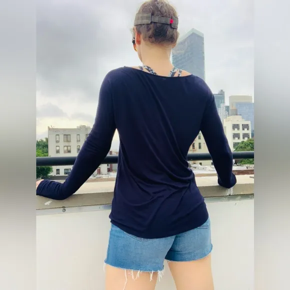 Vince Liquid Long Sleeve Seamless Top