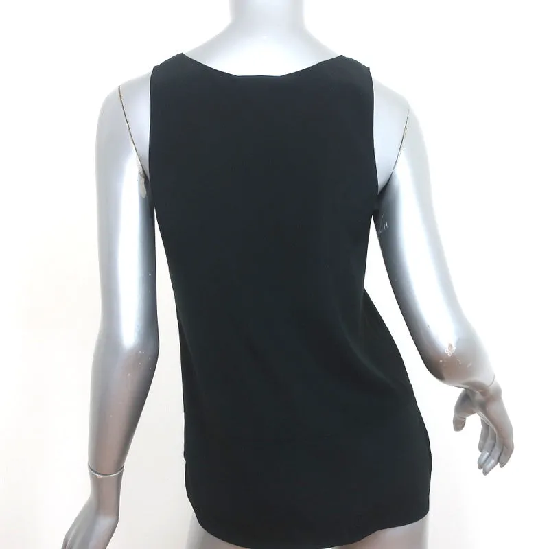 Vince Tank Top Black Stretch Silk Size Extra Small Sleeveless Blouse
