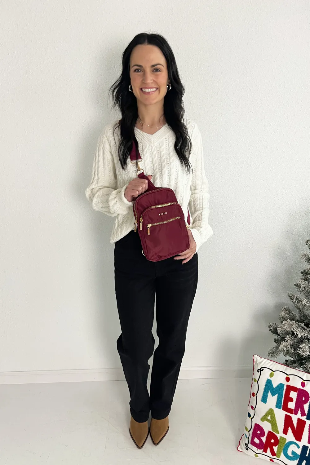 Vintage V-Neck Cable Knit Sweater