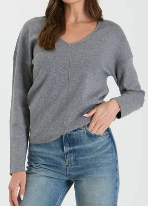 Violet V-Neck Knit Sweater