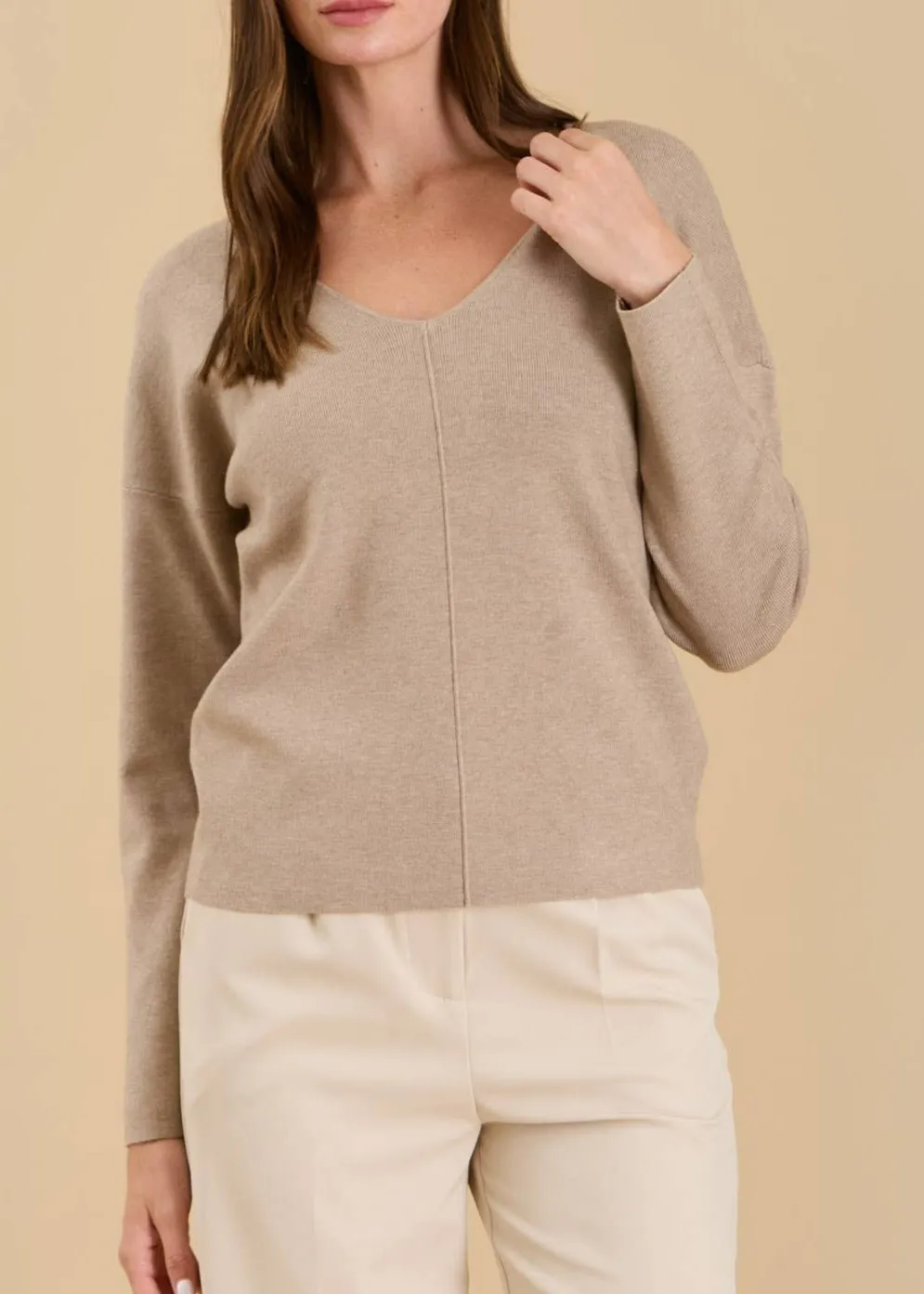 Violet V-Neck Knit Sweater