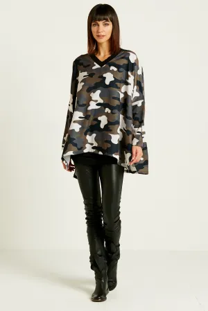 Washable Silk Camo Nu V Tee