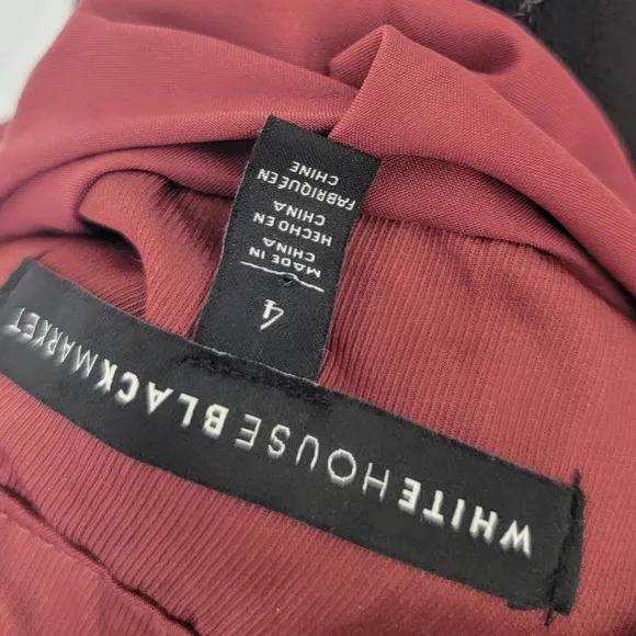 White House Black Market Burgundy Utility Jacket Size 4