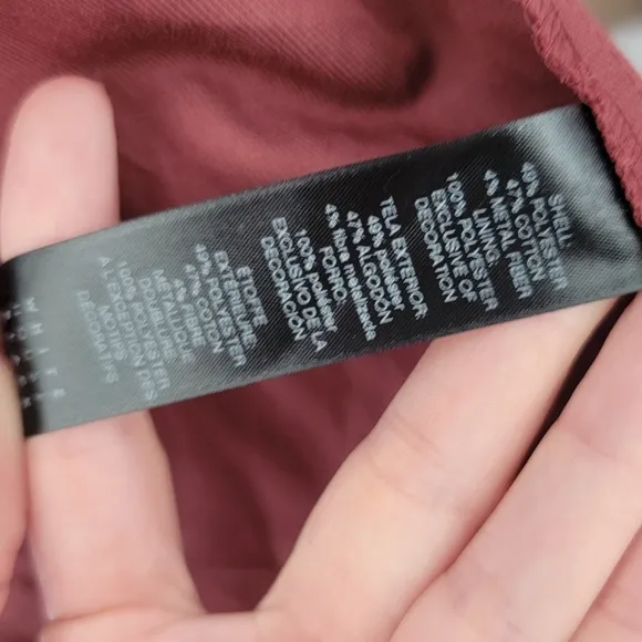 White House Black Market Burgundy Utility Jacket Size 4