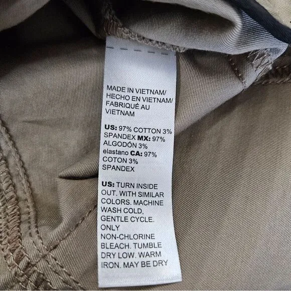 White House Black Market Tan Utility Jacket Versatile Design Women’s Size 10