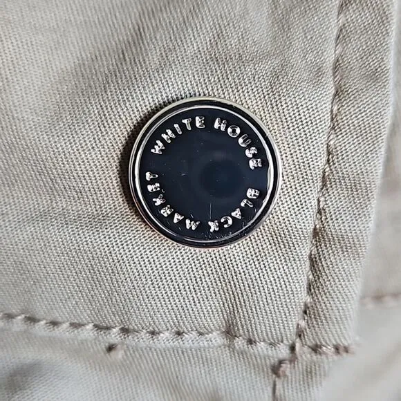 White House Black Market Tan Utility Jacket Versatile Design Women’s Size 10
